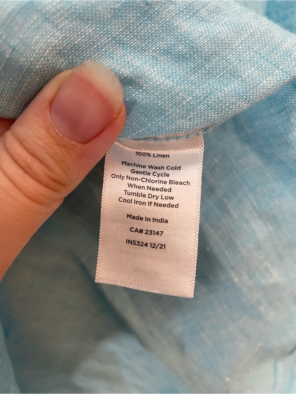 Talbots Linen Popover Camp Shirt in Aqua - Casual Coastal Resortwear - Medium - Picture 6 of 7